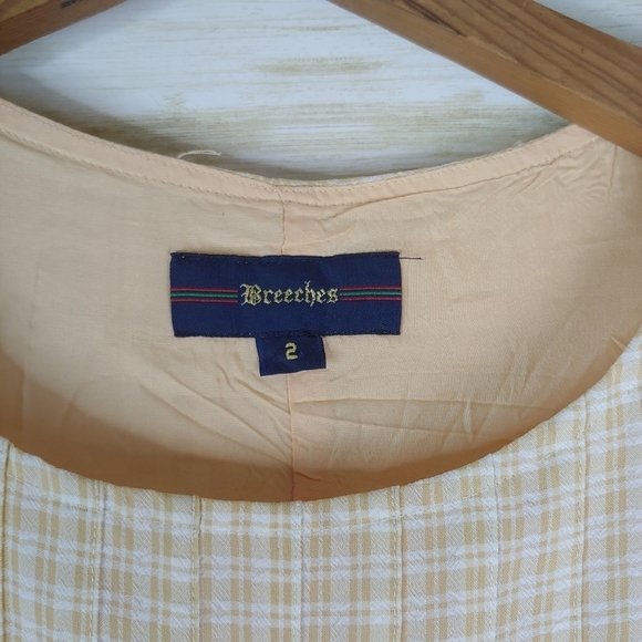 Vintage Beige Plaid Tartan Academia Viscose Feel Dress - Picture 3 of 4